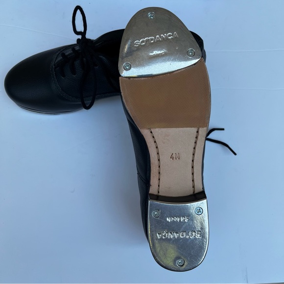 So Danca TA800 Tayla Black Leather Professional Tap Shoes Ladies 4 Fit Child 2 - Picture 7 of 12